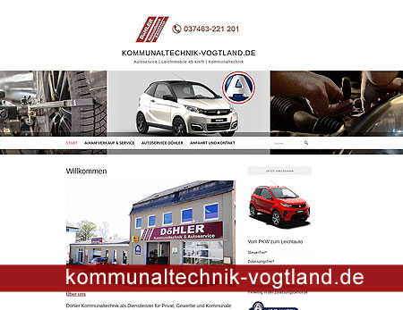 Homepageansicht der Firma kommunaltechnik-vogtland.de
