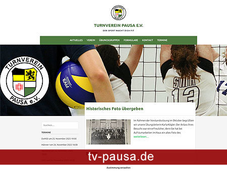Online-Auftritt des Turnverein-Pausa.de